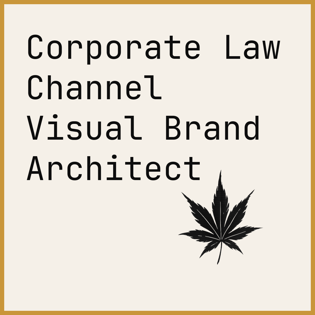 Corporate Law Channel Visual Brand Architect