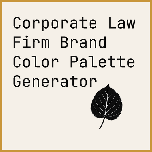Corporate Law Firm Brand Color Palette Generator