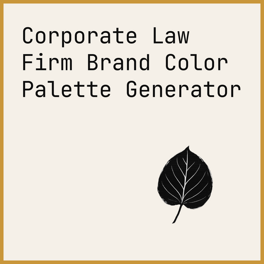 Corporate Law Firm Brand Color Palette Generator
