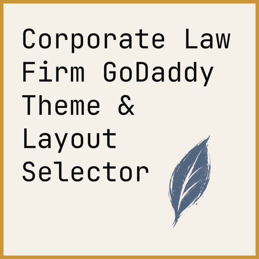 Corporate Law Firm GoDaddy Theme & Layout Selector
