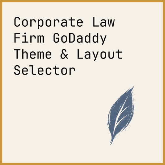 Corporate Law Firm GoDaddy Theme & Layout Selector