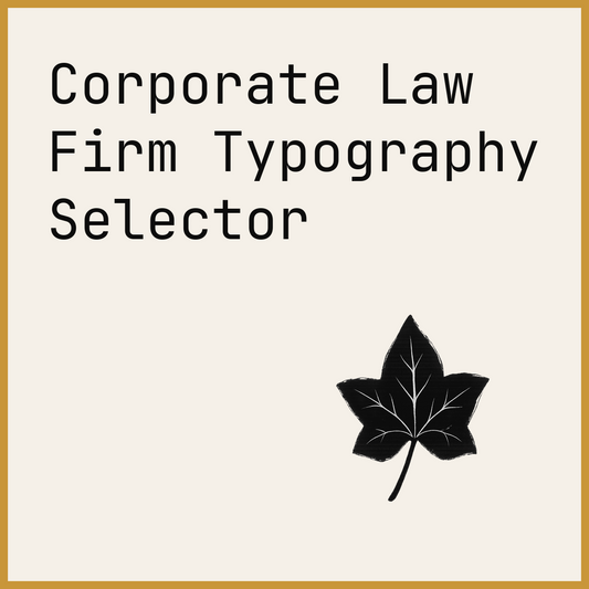 Corporate Law Firm Typography Selector