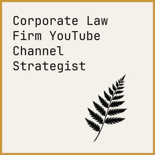 Corporate Law Firm YouTube Channel Strategist