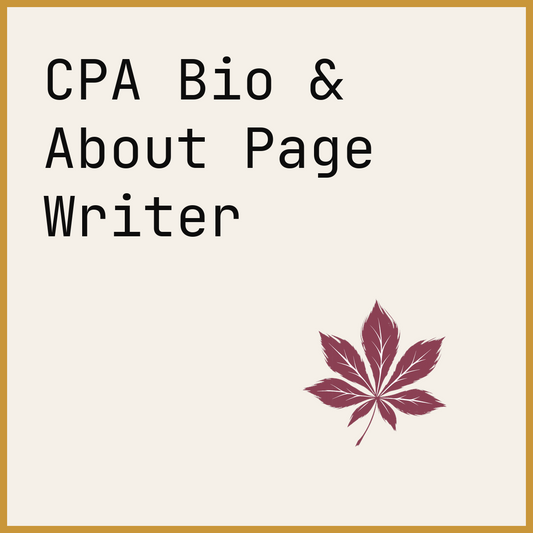 CPA Bio & About Page Writer