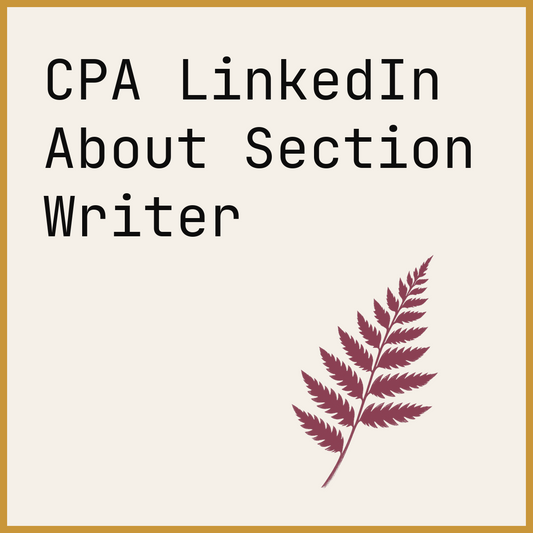 CPA LinkedIn About Section Writer