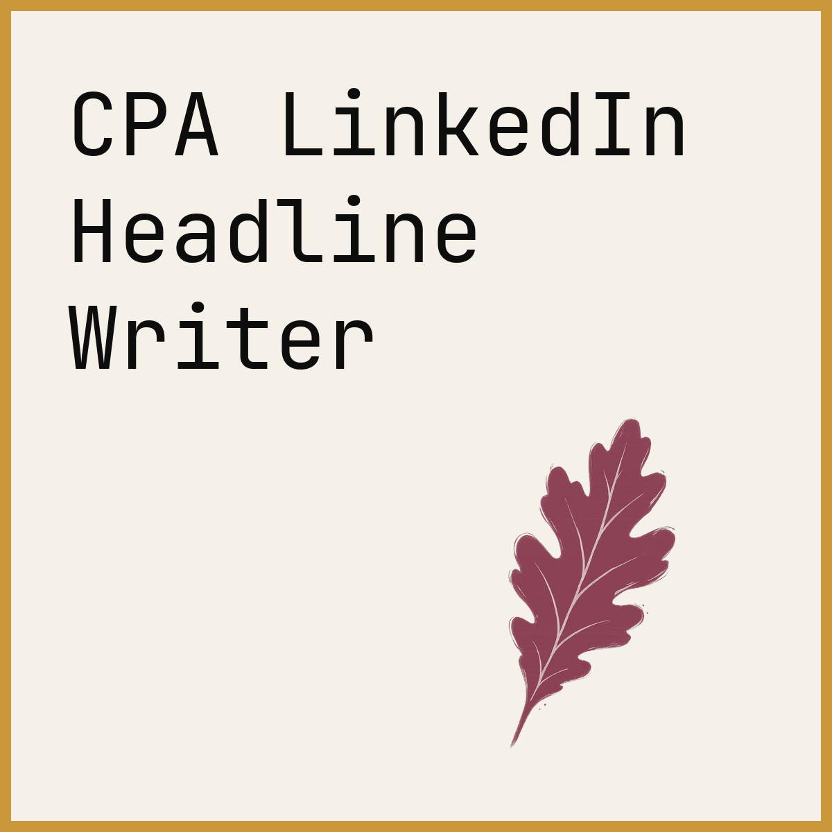 CPA LinkedIn Headline Writer