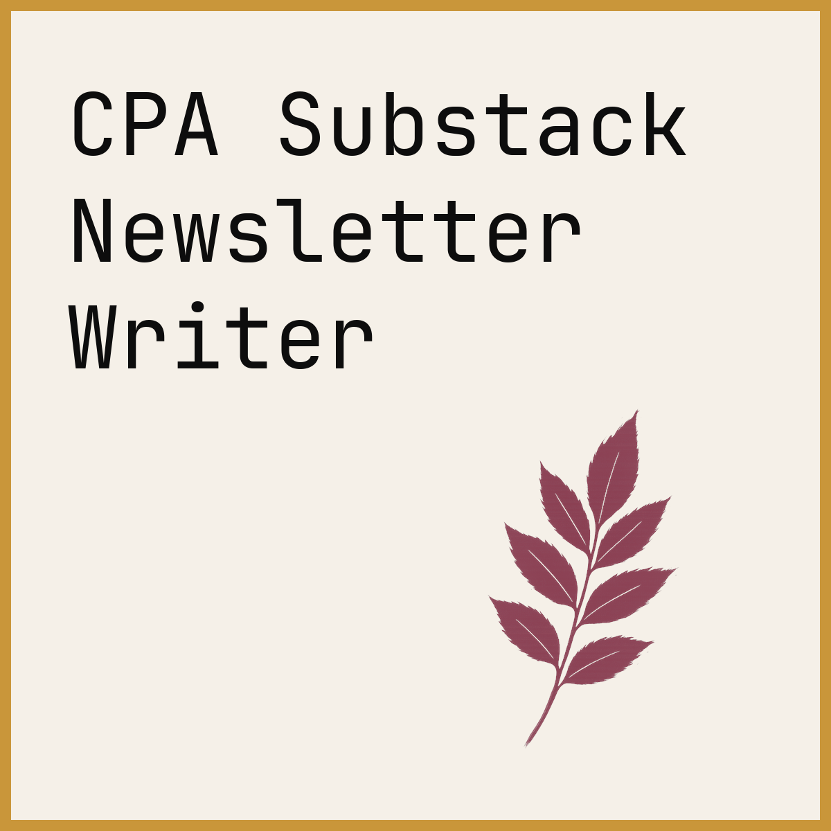 CPA Substack Newsletter Writer