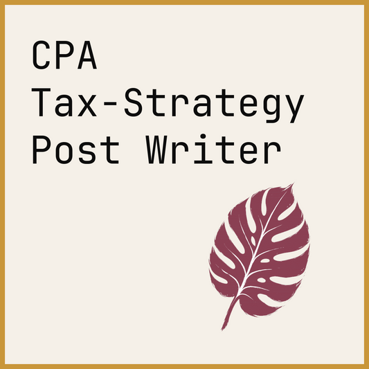 CPA Tax-Strategy Post Writer