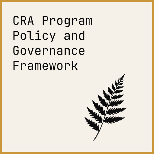 CRA Program Policy and Governance Framework