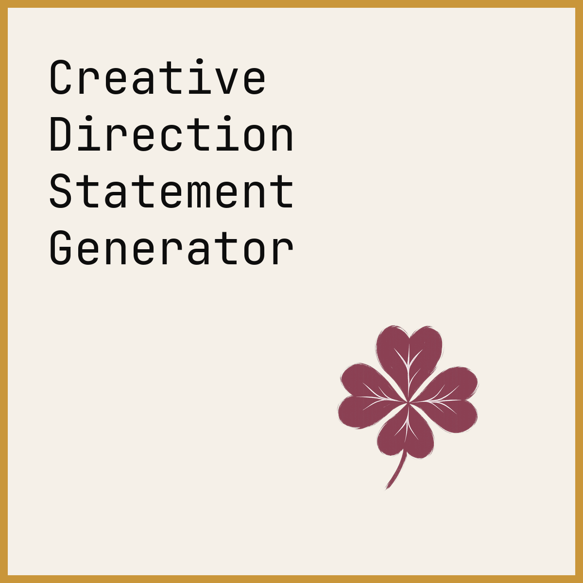 Creative Direction Statement Generator