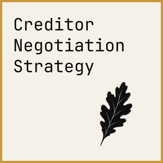 Creditor Negotiation Strategy