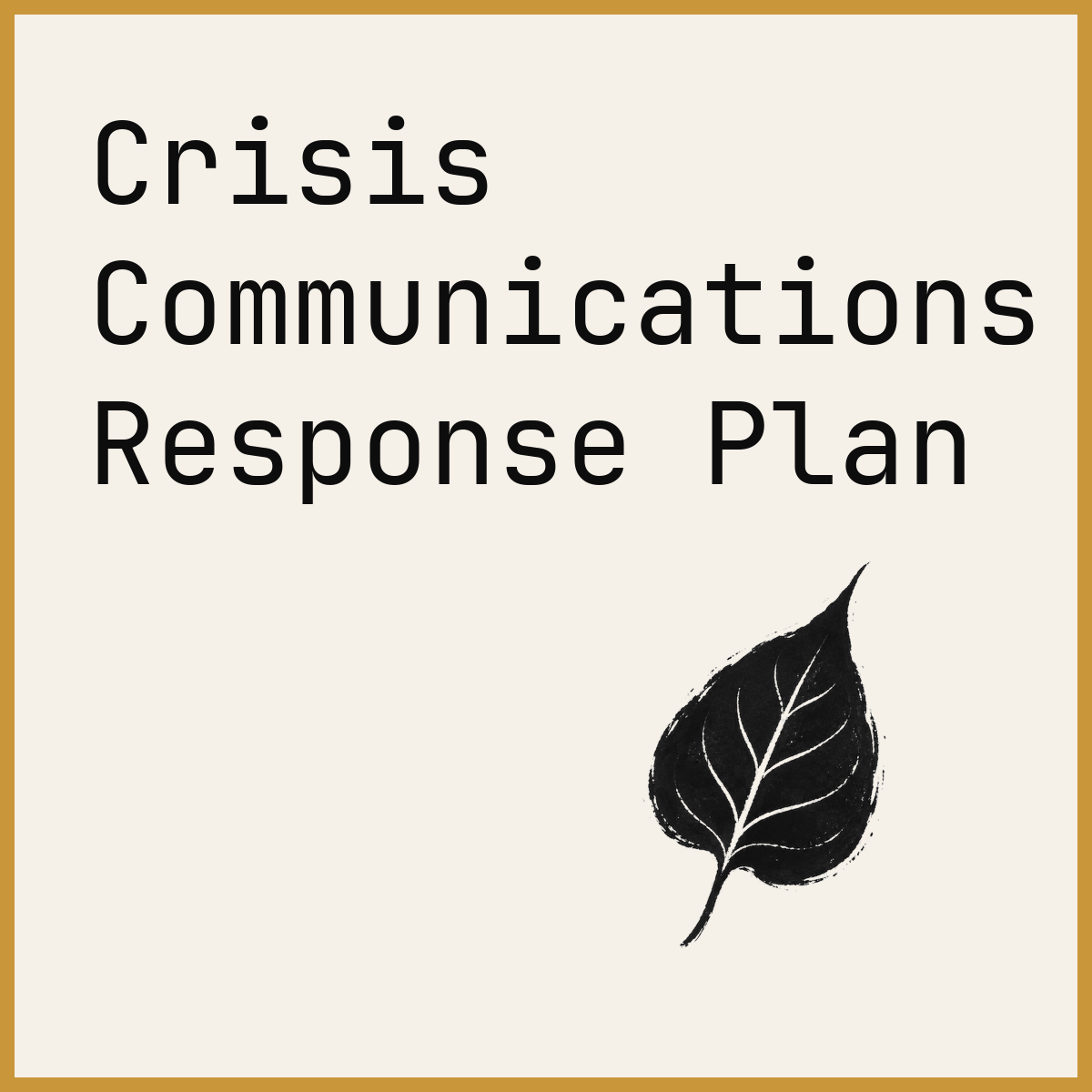 Crisis Communications Response Plan