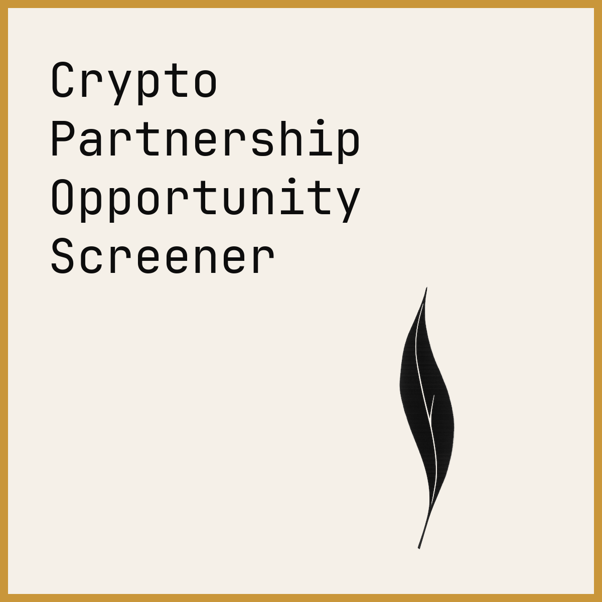 Crypto Partnership Opportunity Screener