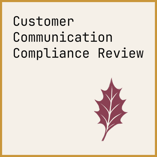 Customer Communication Compliance Review