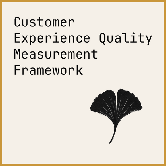 Customer Experience Quality Measurement Framework