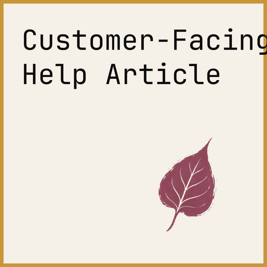 Customer-Facing Help Article