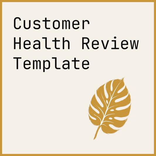 Customer Health Review Template