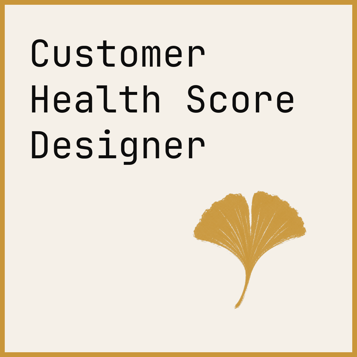 Customer Health Score Designer