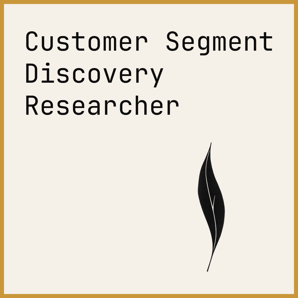 Customer Segment Discovery Researcher