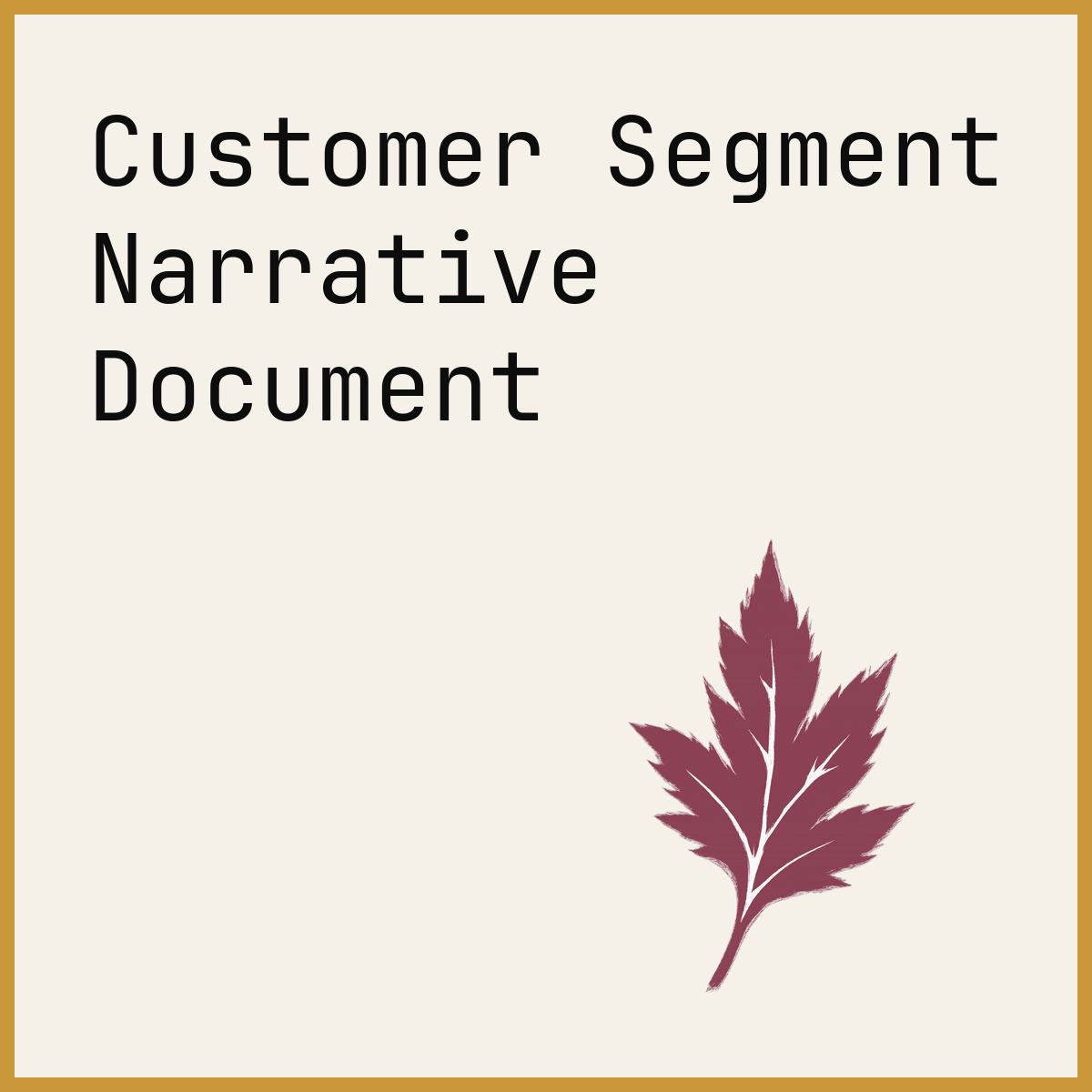 Customer Segment Narrative Document