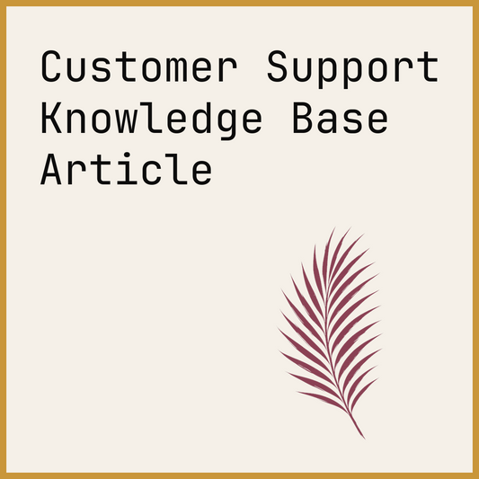 Customer Support Knowledge Base Article