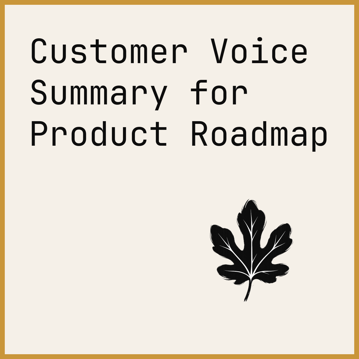 Customer Voice Summary for Product Roadmap