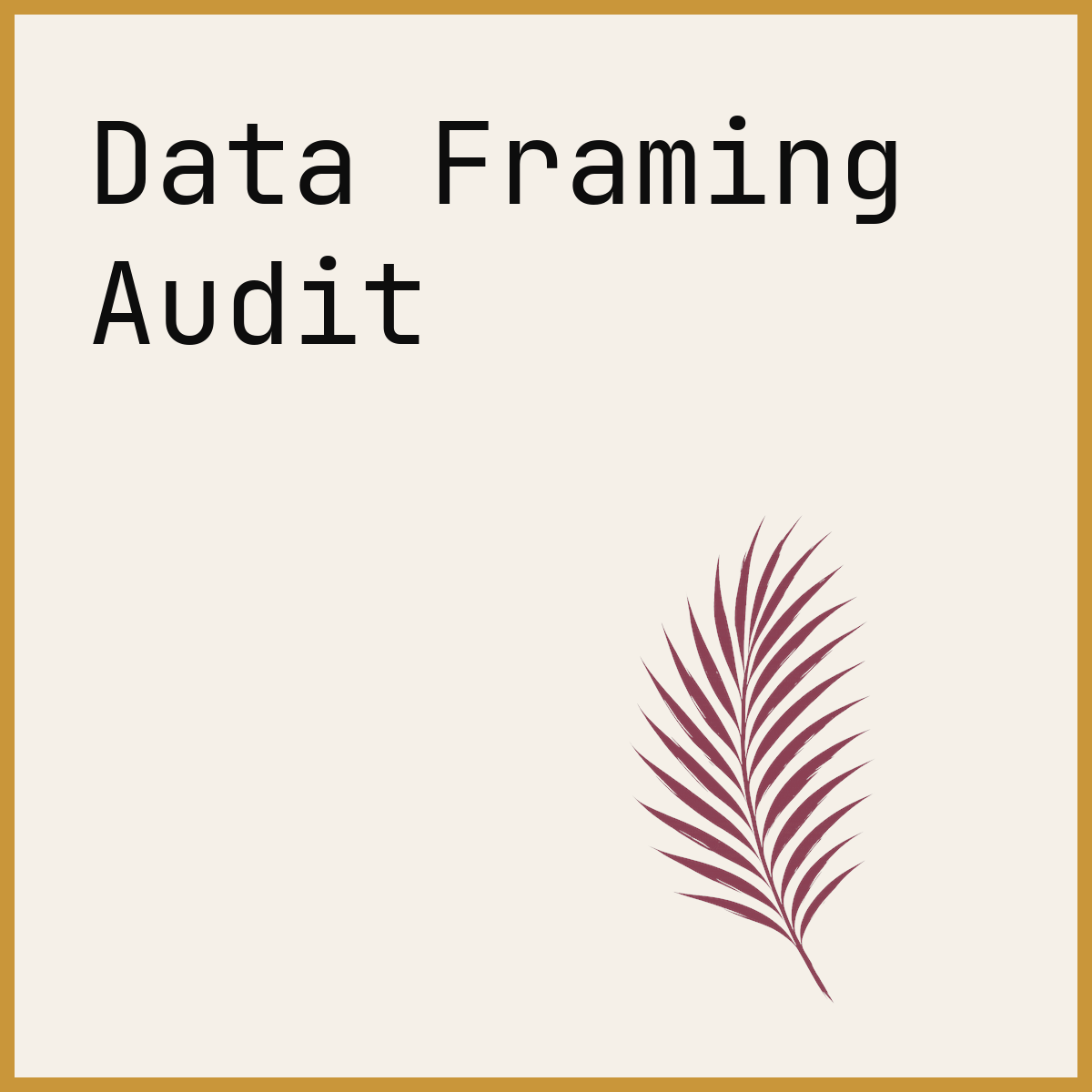 Data Framing Audit