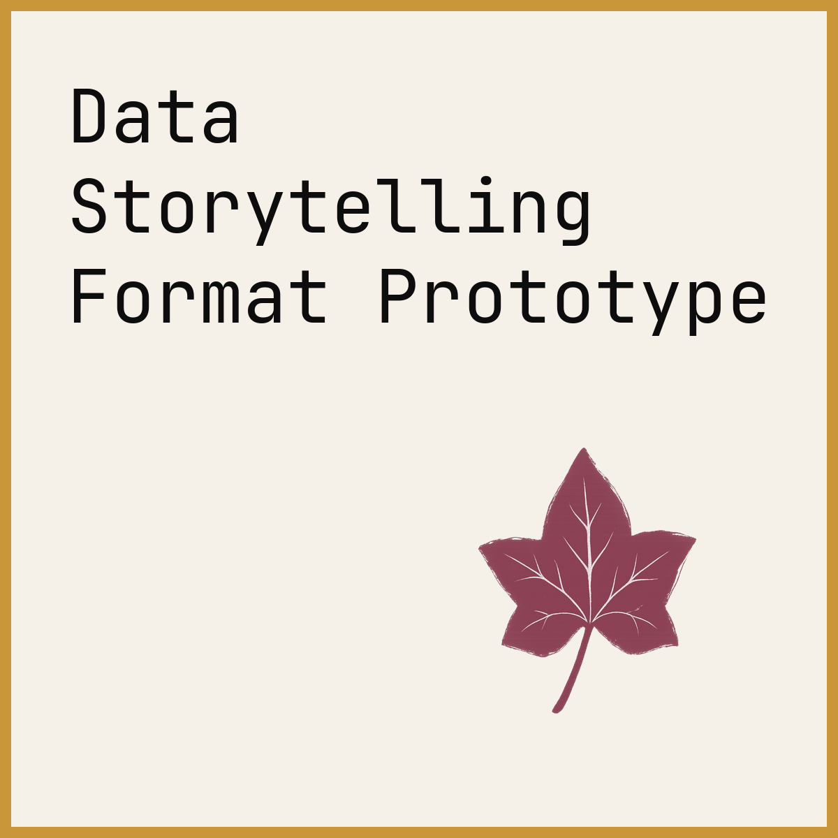 Data Storytelling Format Prototype