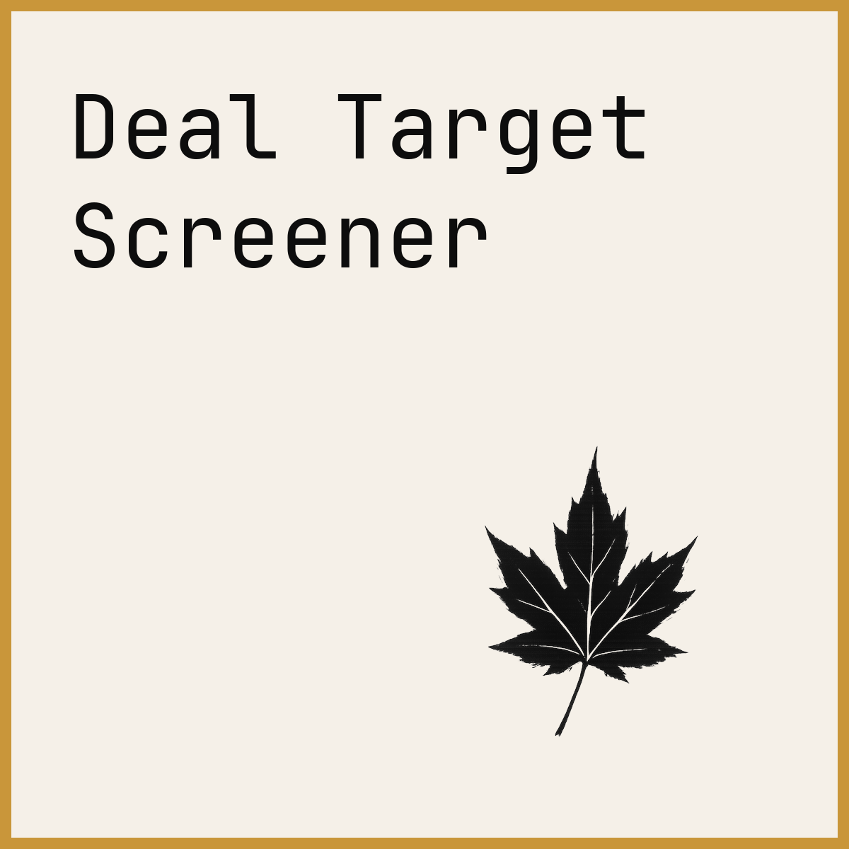 Deal Target Screener