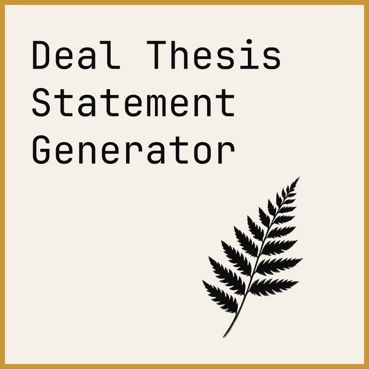 Deal Thesis Statement Generator
