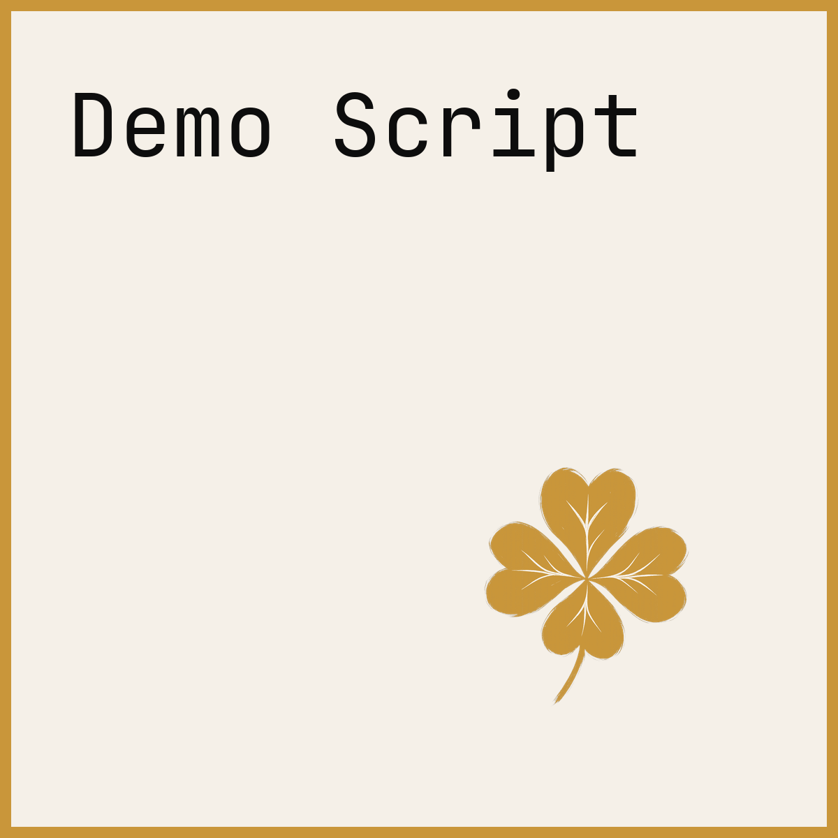 Demo Script