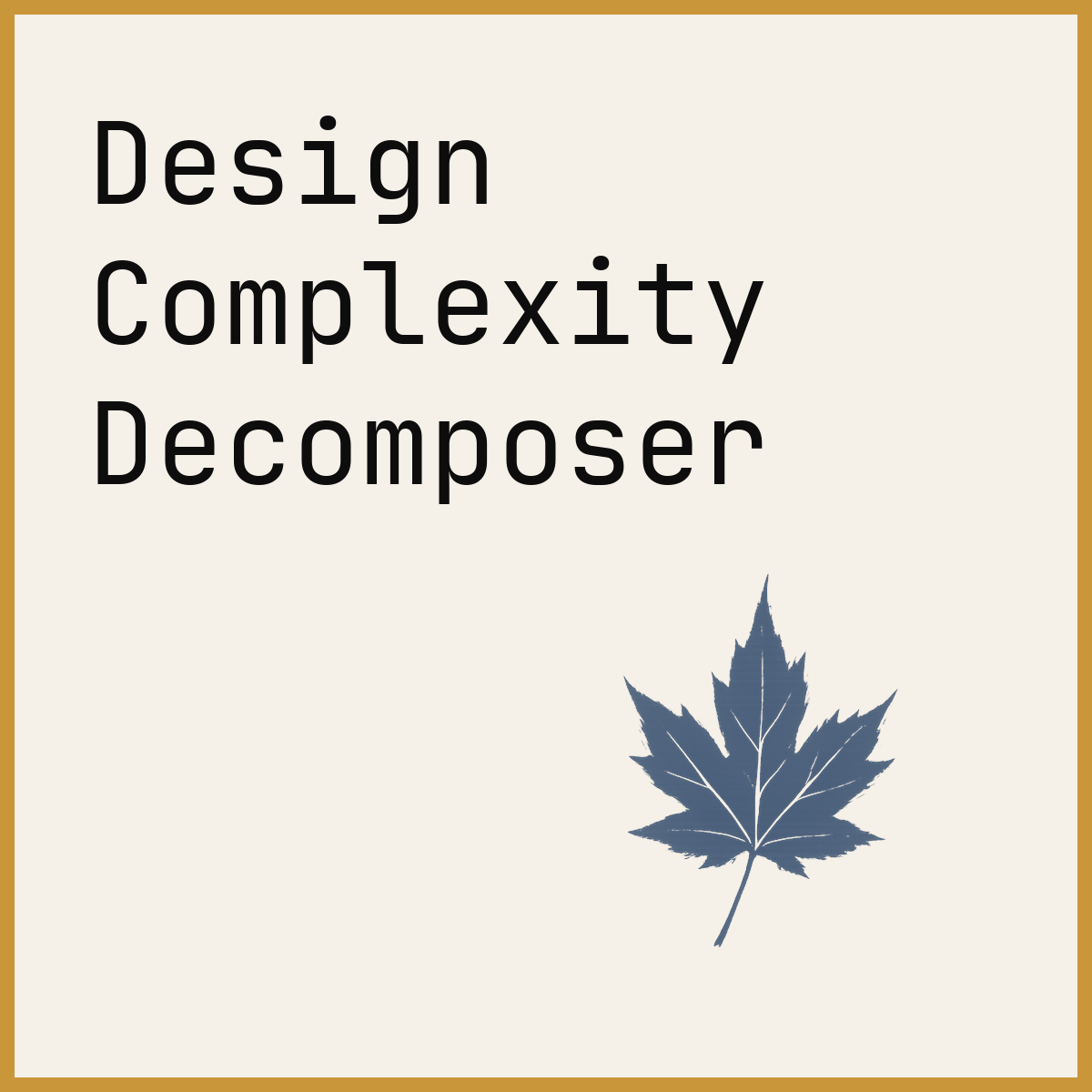 Design Complexity Decomposer