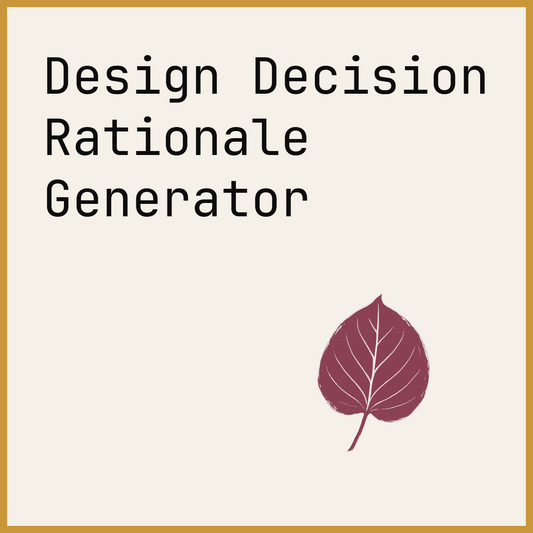 Design Decision Rationale Generator