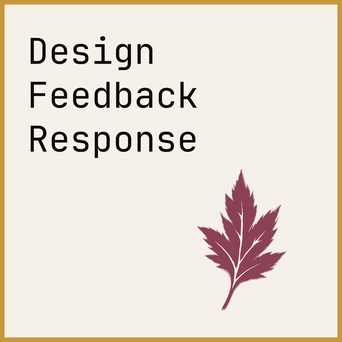 Design Feedback Response