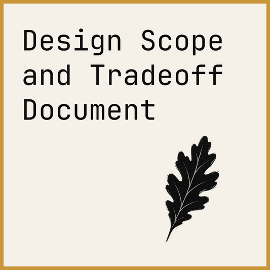 Design Scope and Tradeoff Document