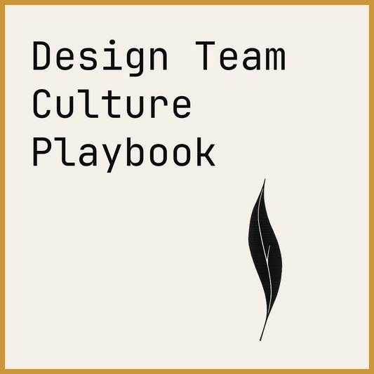 Design Team Culture Playbook