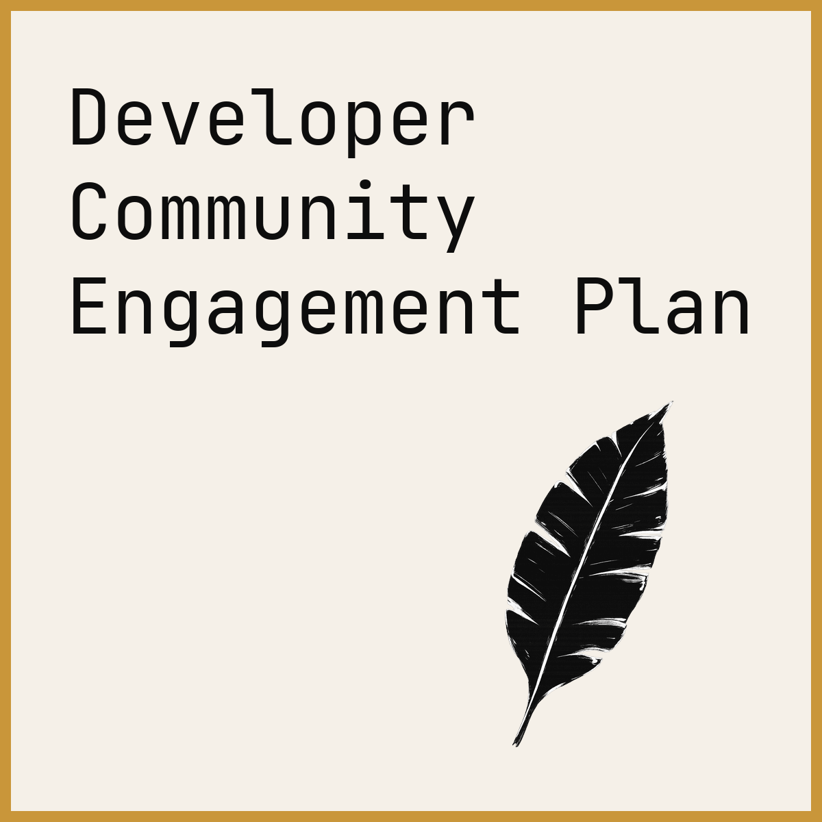 Developer Community Engagement Plan
