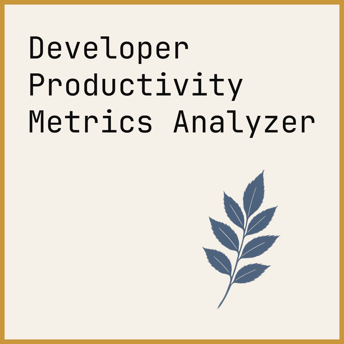 Developer Productivity Metrics Analyzer
