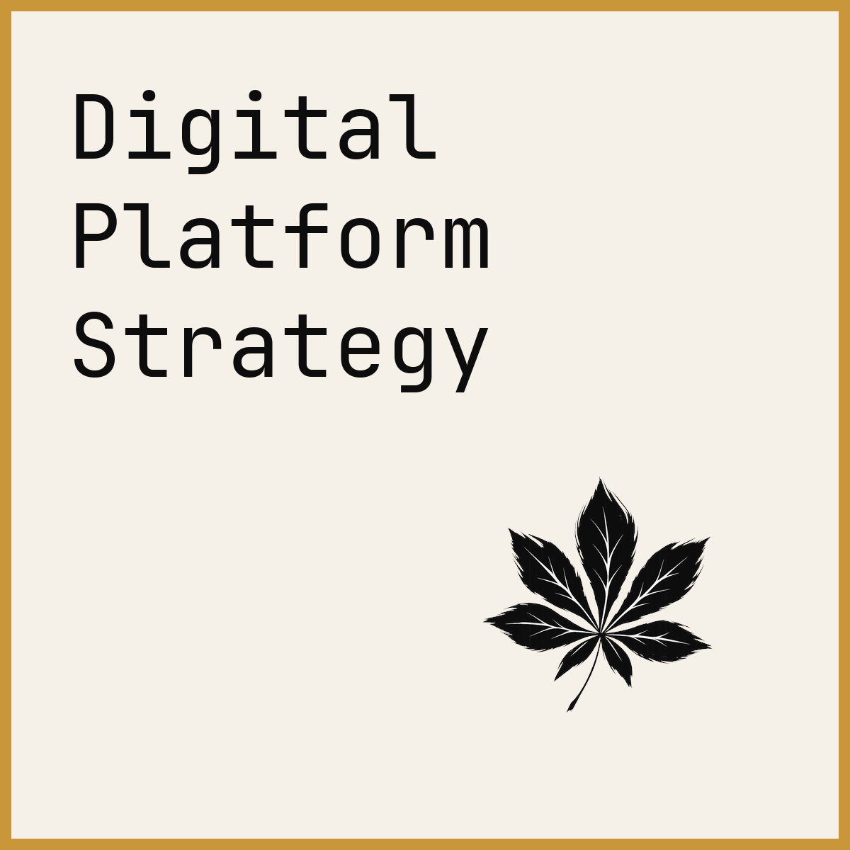Digital Platform Strategy
