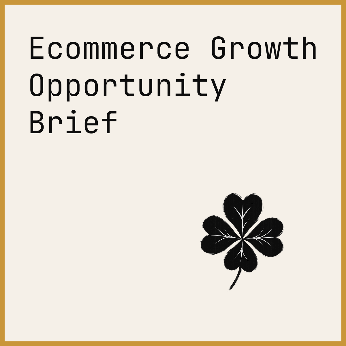 Ecommerce Growth Opportunity Brief