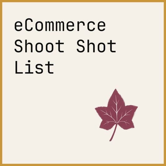 eCommerce Shoot Shot List