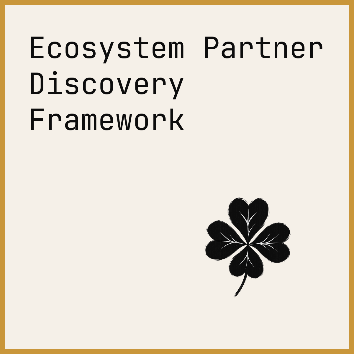 Ecosystem Partner Discovery Framework