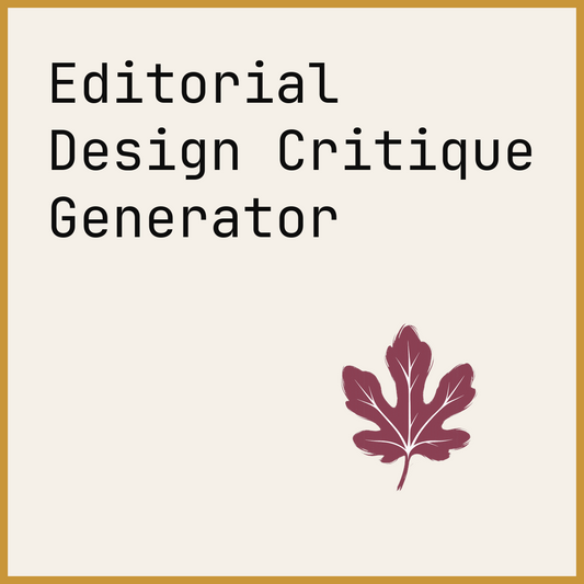 Editorial Design Critique Generator