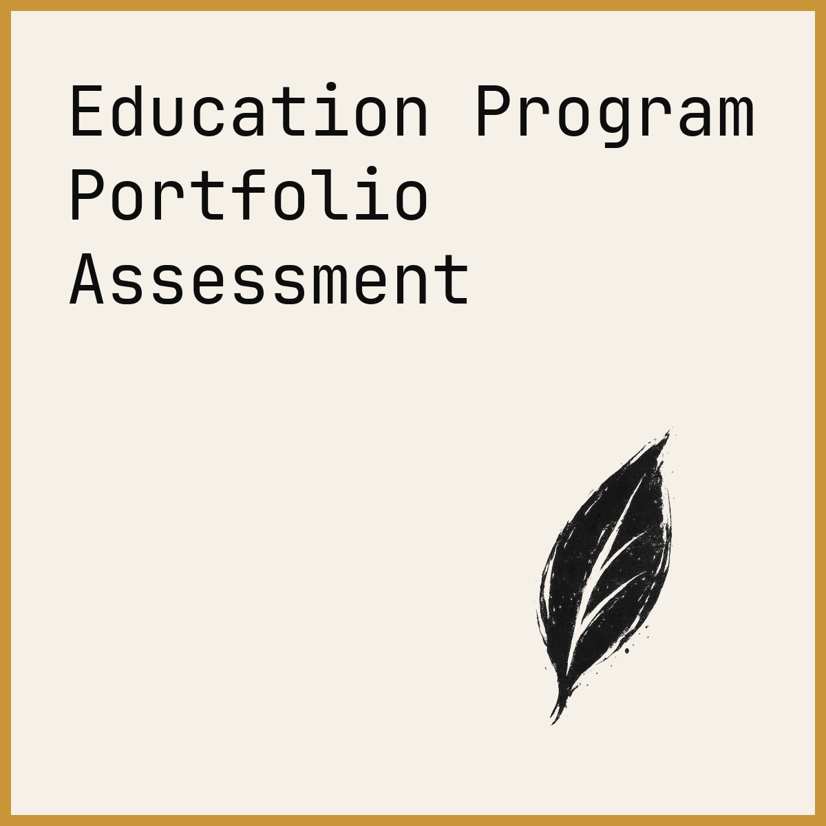 Education Program Portfolio Assessment