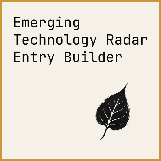 Emerging Technology Radar Entry Builder