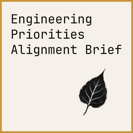 Engineering Priorities Alignment Brief