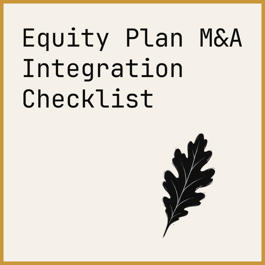 Equity Plan M&A Integration Checklist