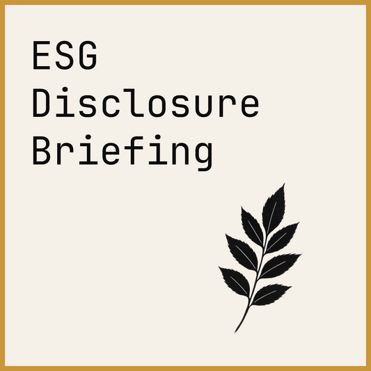 ESG Disclosure Briefing