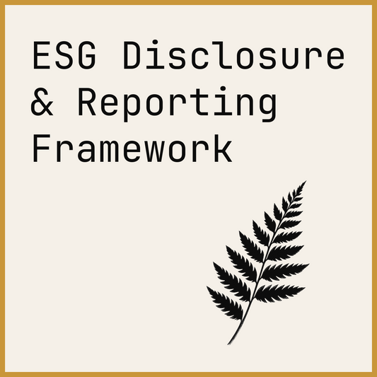 ESG Disclosure & Reporting Framework
