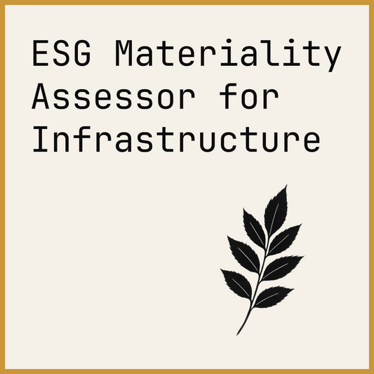 ESG Materiality Assessor for Infrastructure